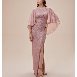 Oleg Casini Dusty Pink  Mother Of The Bride Or Groom Gown With  Shawl Size 6